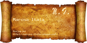 Marcsa Itala névjegykártya